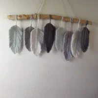 دیوار کوب مکرومه رنگ بندی طوسی|صنایع دستی و سایر لوازم تزئینی|شاهین‌شهر, فدک|دیوار