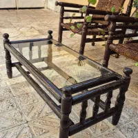 مبلمان چهار نفره حصیری|مبلمان خانگی و میز عسلی|پیر بکران, |دیوار