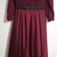 لباس مجلسی زرشکی سایز ۳۶ الی ۳۸