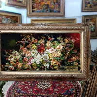 تابلو فرش ظریف چله ابریشم گل ریخته/نقد و اقساط|تابلو فرش|تهران, بوستان جنگلی لویزان|دیوار