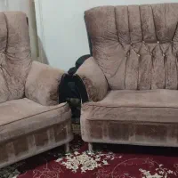 مبل هفت نفره تمیز و سالم همراه با گل میز|مبلمان خانگی و میز عسلی|ریز, |دیوار