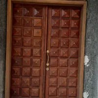 فروش درب امنیتی ضد سرقت تمام چوب ساج طرح سنتی