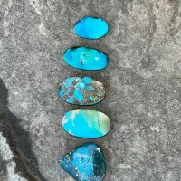 جواهرات دستبند چرم تابلو و سنگ نگین فیروزه|جواهرات|فردیس, نسترن غربی|دیوار