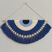 تابلودیواری مکرومه دست ساز هلال آبی(دکوری شیک)