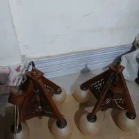 دو عدد لوستر چوبی