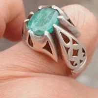 انگشتر کلکسیونی زمرد اصل پنجشیر زغال دار|جواهرات|ورامین, ورامین|دیوار