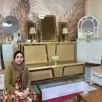 آینه کنسول میزتیوی جاکفشی جلومبلی وعسلی مدل آترین