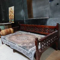 تخت چوبی سنتی|تخت و سرویس خواب|رفسنجان, |دیوار