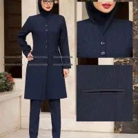 مانتو وشلوار اداری دیپلمات سرمه ای|لباس|ساوه, |دیوار