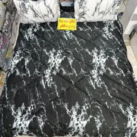 روتختی‌لحاف۲دونفره طرح‌سنگ سفیدمشکی‌معروف