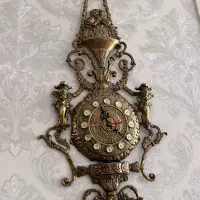 ساعت برنزی سالم قدیمی خیلی سنگین