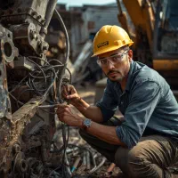 سیم کشی و تعمیرات برق بیل و لودر