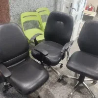 پنج عدد صندلی چرخ دار و جکدار