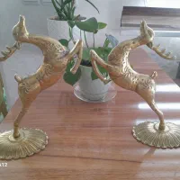 دکوری برنز دوعددی گوزن وگنجشک|مجسمه، تندیس، ماکت|تبریز, |دیوار