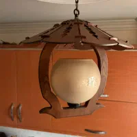 لوستر چوبی در حد نو|لوستر و چراغ آویز|تهران, زاهد گیلانی|دیوار