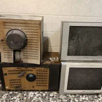 چرخ خیاطی،تلوزیون کمدی چوبی و لامپی