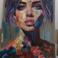 تابلو بوم‌ نقاشی با رنگ اکرولیک سایز 70×100|تابلو، نقاشی، عکس|اصفهان, باغ فردوس|دیوار