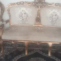 مبل سلطنتی چوب گردو ۹ نفره جنس خوب|مبلمان خانگی و میز عسلی|تایباد, |دیوار