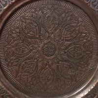 سینی عتیقه و قدیمی( آبکاری مس )