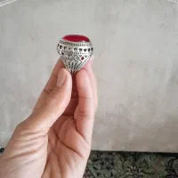 انگشتر نقره یاقوت بزرگ