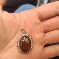 پلاک نقره عقیق یمنی