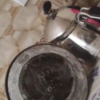 کتری قوری تمام استیل جنس زخیم و قدیمی|قوری، کتری، قهوه‌ساز دستی|کرمانشاه, |دیوار