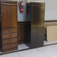 تخت یکنفره ۹۰ و کمد لباس فوری فروشی