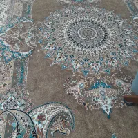 جفت فرش ماشینی شکلاتی بسیار خوش نقشه