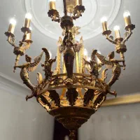 لوستر ۱۵شعله برنز ابکاری|لوستر و چراغ آویز|تهران, تهرانپارس غربی|دیوار