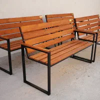 نیمکت چوبی فلزی/نیمکت پارکی/نیمکت باغی ترموود اصل