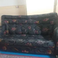مبل ۷نفره چرم پارچه  پایه استیل با عسلی ومیزوسط|مبلمان خانگی و میز عسلی|حاجی آباد, |دیوار
