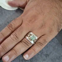 انگشتر نقره موزنایت روسی|جواهرات|قزوین, |دیوار