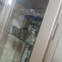 بوفه رنگ بژ آینه ای|بوفه، ویترین، کنسول|نسیمشهر, |دیوار