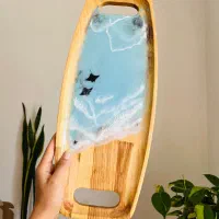 تخته گوشت چوب+رزین|ظروف سرو و پذیرایی|تهران, بازار|دیوار