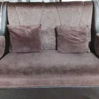 مبل 7نفره جنسل مخمل و چرم بسیار سالم و تمیز