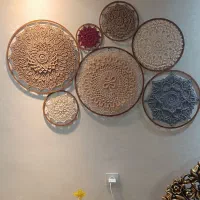 ماندالا  دست بافت به عنوان دیوارکوب