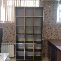 کمد شبکه ای ملامینه و ام دی اف وکیوم شلف کتابخونه|کتابخانه، شلف، قفسه‌های دیواری|تبریز, |دیوار