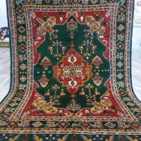 سه متری طرح قشقایی شیراز سبز کف ساده گل ابریشم