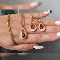 نیم ست یاقوتی - سبز و قرمز|بدلیجات|تهران, خاوران|دیوار