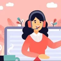 منشی خانم دفتری جوابدهی تلفن