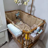 تخت گهواره ای چوب برند Luna