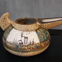 ظرف سفالی تزئینی طرح چراغ جادو