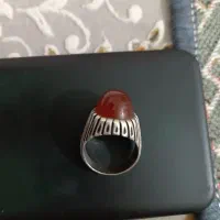 انگشتر نقره عقیق کار دست