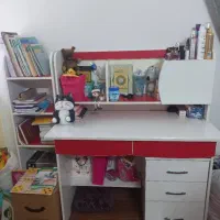 تخت میز کتابخانه و بوفه چوبی در حد نو