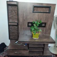 میز تلوزیون و روفرشی ۱۲ متری زرشکی و کرم دورو