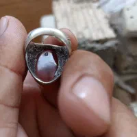 انگشتر عقیق یمنی کهنه تراش دار