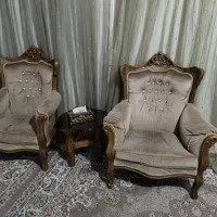 مبل سلطنتی با میز و عسلی|مبلمان خانگی و میز عسلی|آبپخش, |دیوار