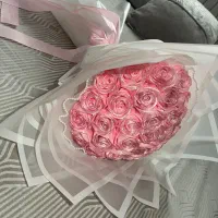 دسته گل ربانی صورتی|گل مصنوعی|تهران, جی|دیوار