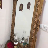 اینه قدیمی چوبی انتیک|بوفه، ویترین، کنسول|زرندیه, |دیوار