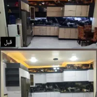 نصب برچسب کابینت و کمد دیواری